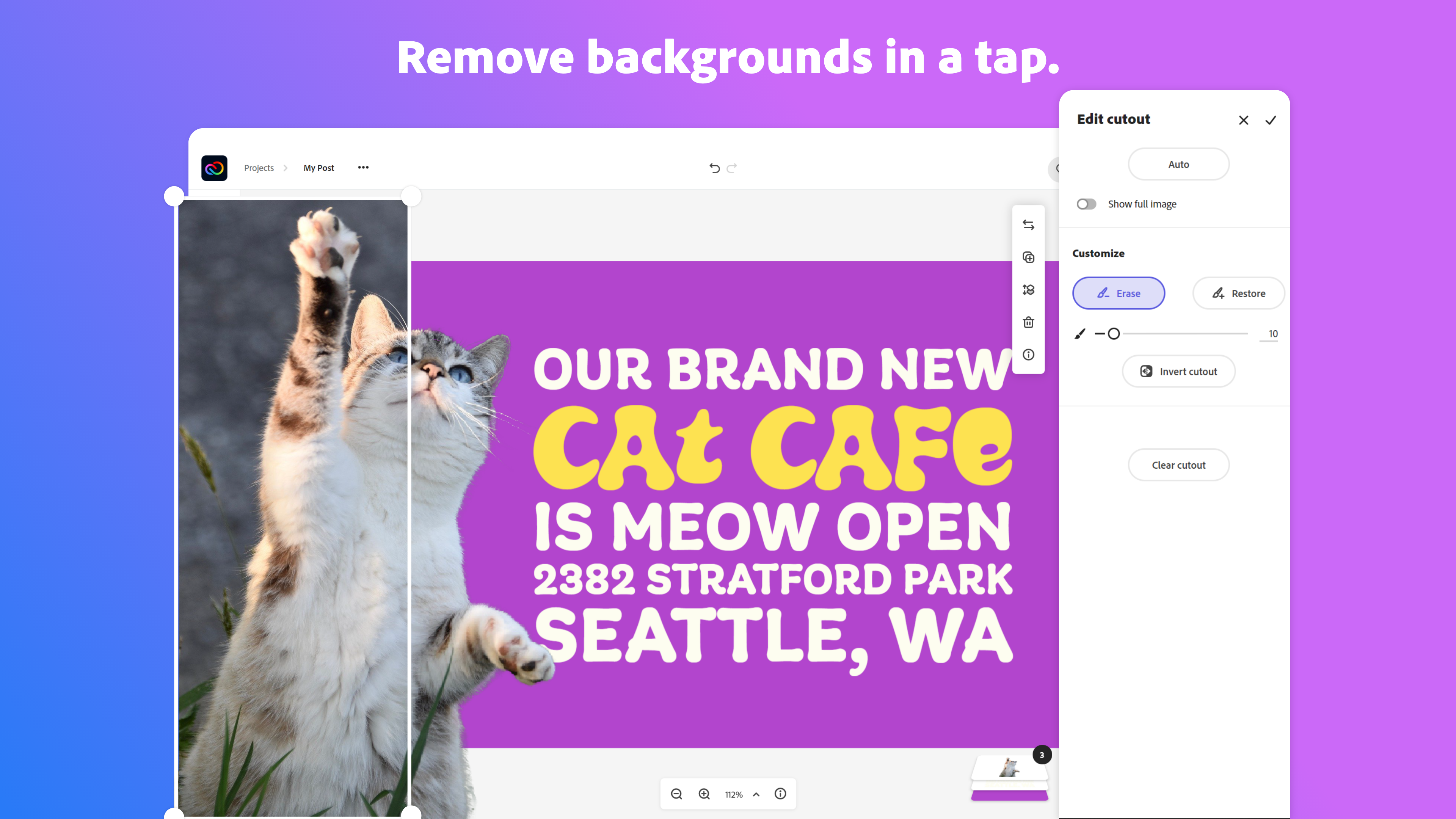 screenshot of Adobe Express